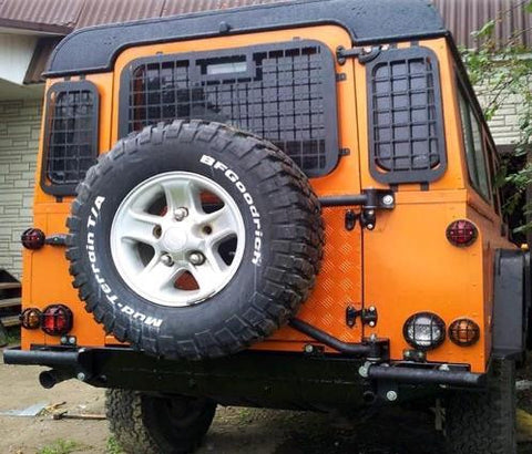 Bison Autodesign Rear Quarter Window Grille – Protection Guard For Land Rover Defender 110/90